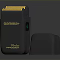 Gamma+ Professional Shaver with Dark Gray Gold Design and Matching Storage Case