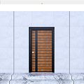 Modern swing door residential entrance door single door bedroom door wooden door metal door 3d model