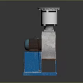 Mechanical Equipment With Blue Base Silver Top And Green Motor Components
