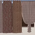 Stylish Contemporary Curtains with Polka Dot Geometric Wave and Fringed Lace Designs for Home Decor
