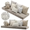 Soft Throw Pillows Featuring Pom Pom Details Striped Texture And Knotted Ball Decor For Living Room