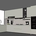 Modern Kitchen Interior Design With White Cabinets Built in Appliances Countertop And Under Cabinet Lighting