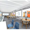 Modern mobile phone shop smart phone experience table mobile phone table 3d model