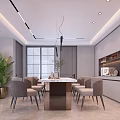 Modern Living Dining Room Interior With Marble Coffee Table Sofa And TV Cabinet Decor