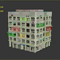 Multi storey Residential Building Exterior With Balconies Windows And Doors