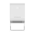 White Air Conditioner Fan With Modern Design Digital Display And Sleek Air Vents