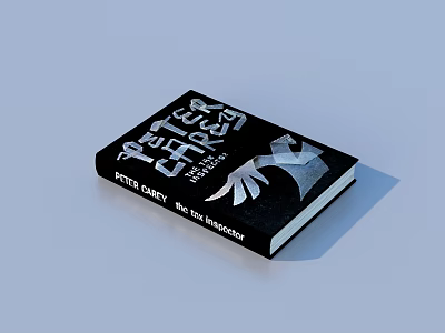 Peter Carey The Tax Inspector Book With Black Cover And White Text Design 3d model