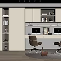 Modern Study Home Study 3d model