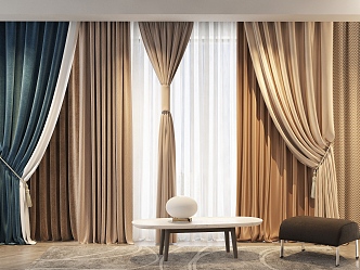 Modern Curtains 3d model