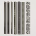 Modern Bathroom Interior Accessories With Stainless Steel Drainage Grates And Strips