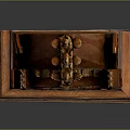 Antique Wooden Grandfather Clock With Carved Details Spire Decoration And Glass Panel