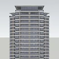 Modern High Rise Building Exterior Design With Glass Facade And Multiple Floors