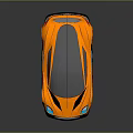 Orange Sports Car Featuring Sleek Modern Concept Design Unique Black Accents and Reflective Surface