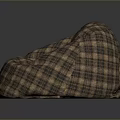 Cozy Plaid Fabric Bean Bag Chair For Modern Living Room Seating