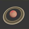 Breathtaking Cosmic Landscape Showcasing Saturn With Rings Against Dark Celestial Background