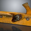 Vintage Wooden Plane With Wooden Body And Metal Blade For Woodworking Projects