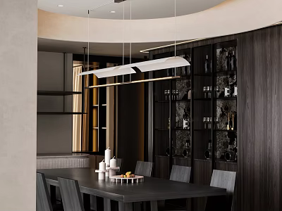Modern Restaurant Interior With Open Kitchen Design And Contemporary Layout 3d model