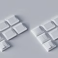 Modern White Switch Panels With Sleek Design For Home Interior Decor 3d model