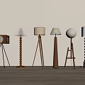 Antique floor lamp floor lamp combination 3d model