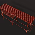 Red Bamboo Storage Rack with Multi Tiered Shelves and Tied Details for Home Organization