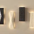 Decorative Modern Geometric Wall Lamps with Black and Beige Finishes for Indoor Lighting