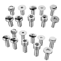 Various Stainless Steel Screws with Different Head Designs for Industrial Use