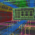 Modern Cartoon Scene Sci-Fi Tunnel 3d model