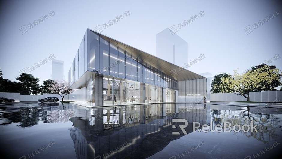 Modern Sales Office Building Yuexiu Sales Office model