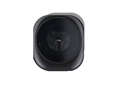 Sleek Modern Black Front Load Washing Machine Featuring Circular Door Design 3d model