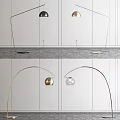 Stylish Modern Floor Lamps With Arched Metal Frames And Spherical Shades