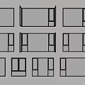 Modern windows balcony windows floor-to-ceiling windows casement windows broken bridge aluminum windows 3d model