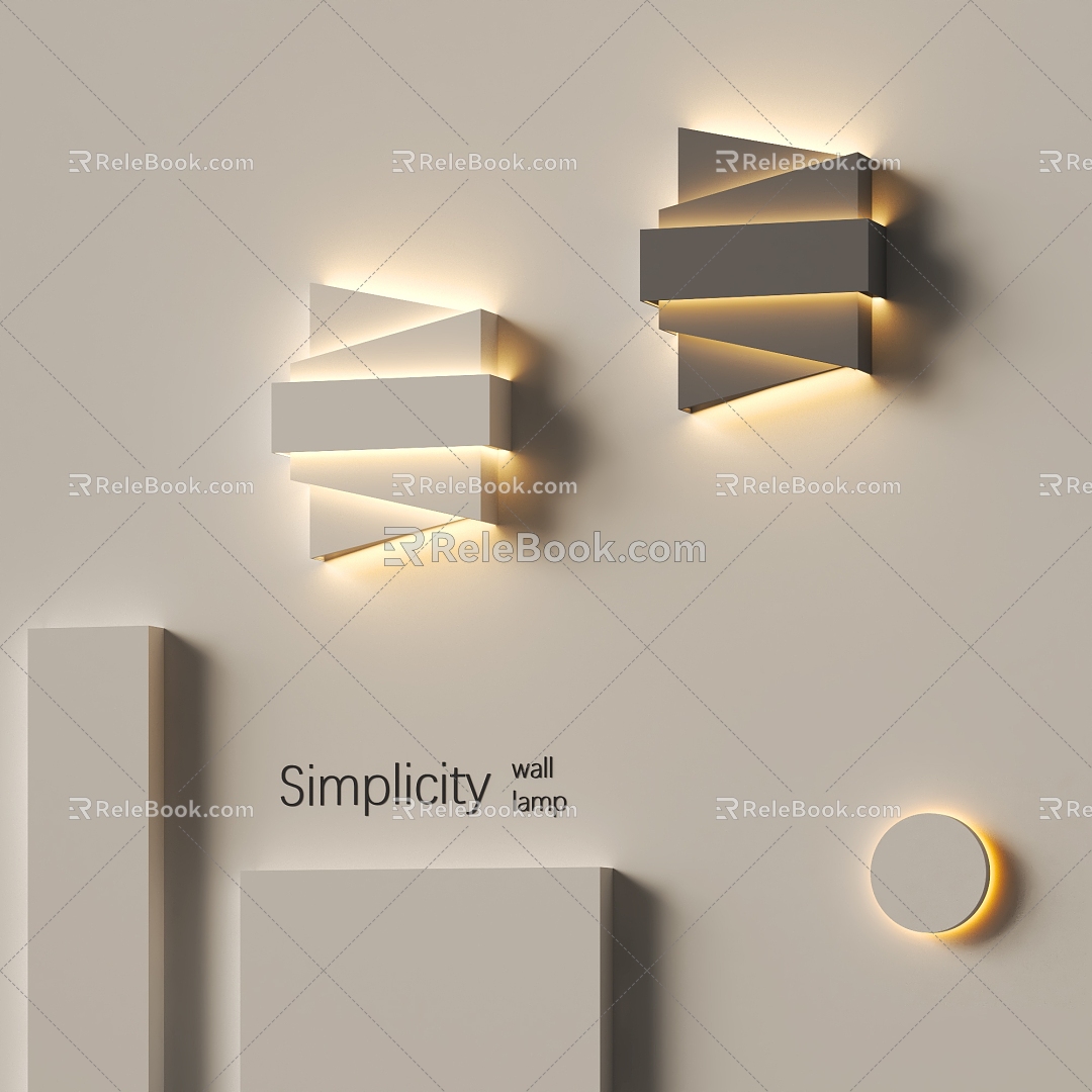 Modern creative wall lamp personalized wall lamp 3d model