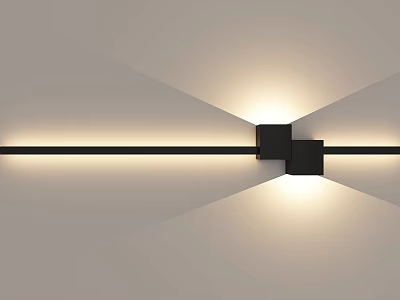 Modern Black Wall Lamp With Linear Design And Soft Illumination Effect 3d model