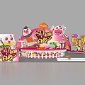 Baidu Glutinous Rice Roadshow Interactive Mini Show Meichen Card Game Exhibition 3d model