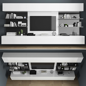 TV background cabinet 3d model