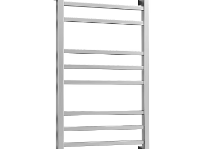 Stainless Steel Bathroom Towel Rack With Multiple Bars Wall Mounted Design 3d model