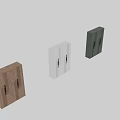 Wooden Surface Furniture Handles Featuring Curved Line Patterns And Unique Shapes