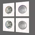 Modern Square Shaped Decorative Lights With Celestial Moon Patterns And Colorful Edges