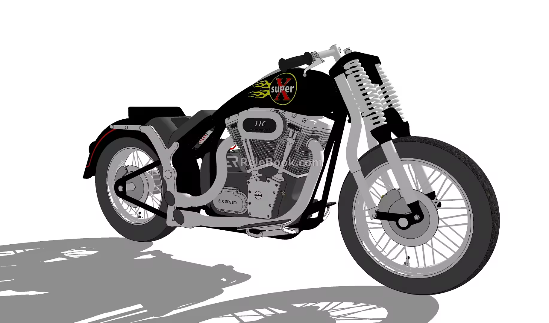 Modern Motorcycle 3d model