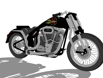 Modern Motorcycle 3d model