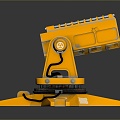 Turret Turntable Railgun Sci-fi Tower Defense Game Tower Defense Sci-fi Turret Game Turret Game Battery 3d model