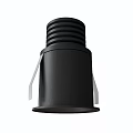 Black Modern Downlight Spotlight for Home Ceiling with Sleek Metal Design and Heat Dissipation