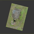 Modern factory building Large factory building Broken factory building Old factory building 3d model
