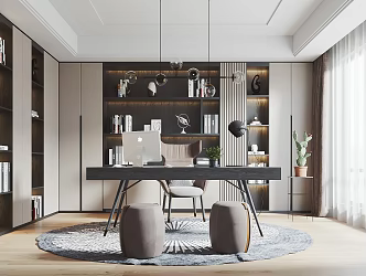 Modern study 3d model