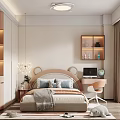 Light Luxury Kids Room Interior Design With Bed Desk Chair Bookshelf Rug And Stuffed Toys