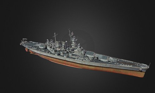 modern warship destroyer weapon ship cruiser ship 3d model