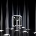 Interactive lighting interactive clock-interactive experience bottle refraction reflection ray interaction 3d model