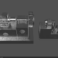 Dual Units Heavy Duty Industrial Equipment Featuring Electric Motors Gear Systems and Metal Bases