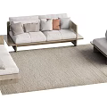 Quiet combination sofa multi-person sofa combination 3d model