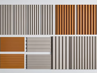 Modern wall plate, wall plate, grid plate, great wall plate, wave plate combination 3d model